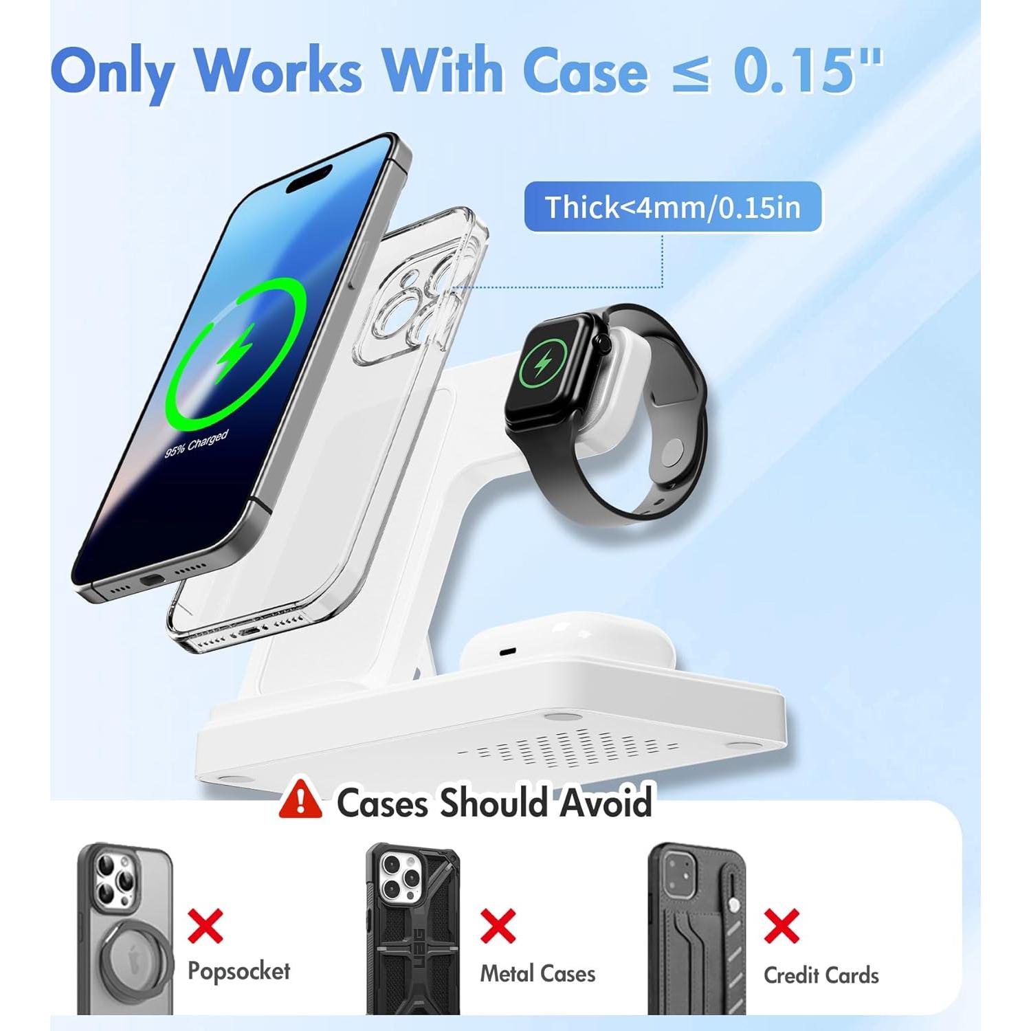 Estación de Carga Inalámbrica 3 en 1 SMILE STATION para Apple