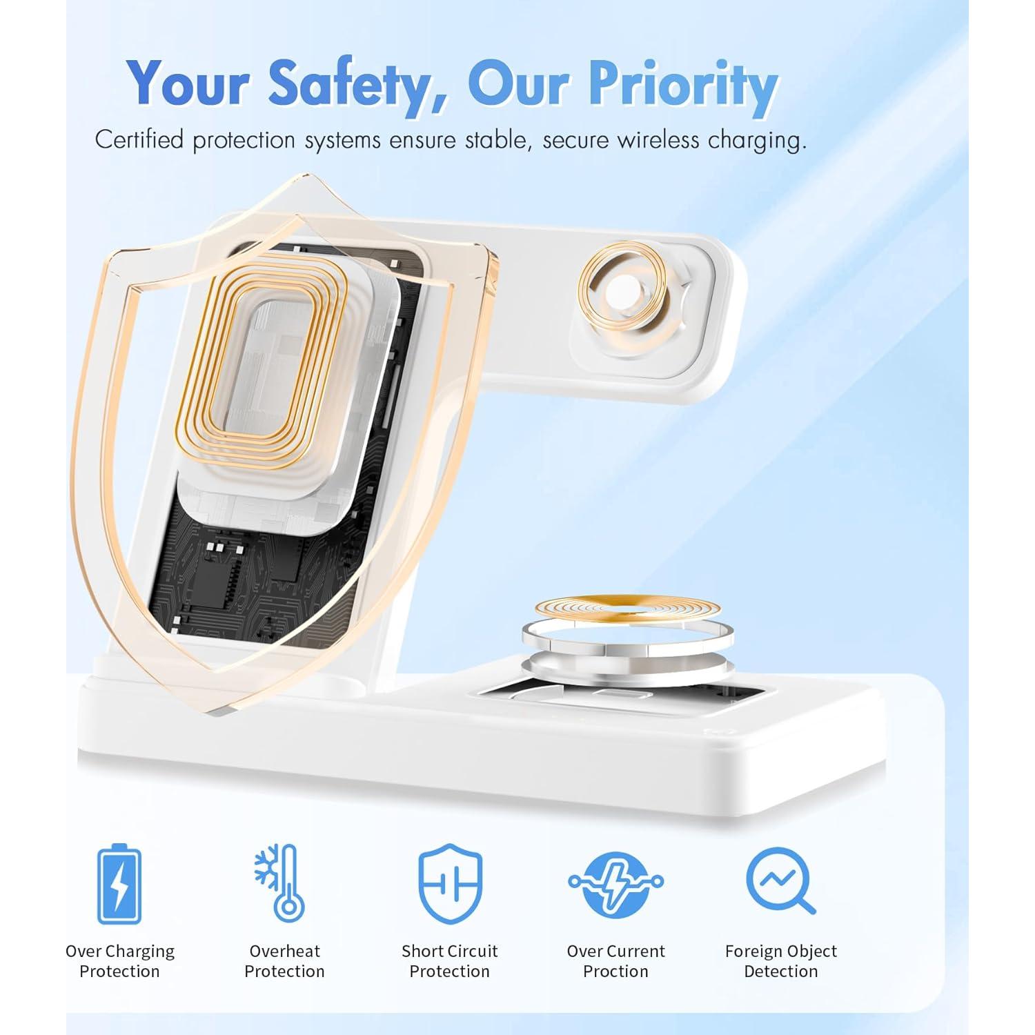 Estación de Carga Inalámbrica 3 en 1 SMILE STATION para Apple