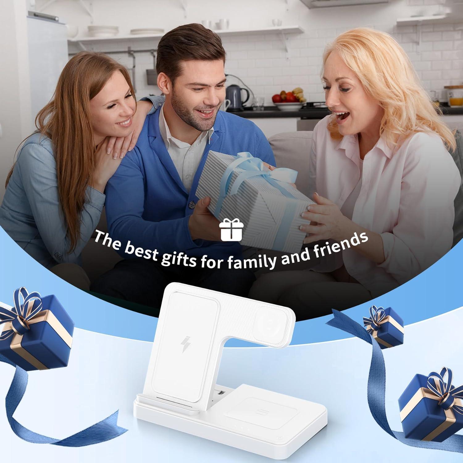 Estación de Carga Inalámbrica 3 en 1 SMILE STATION para Apple