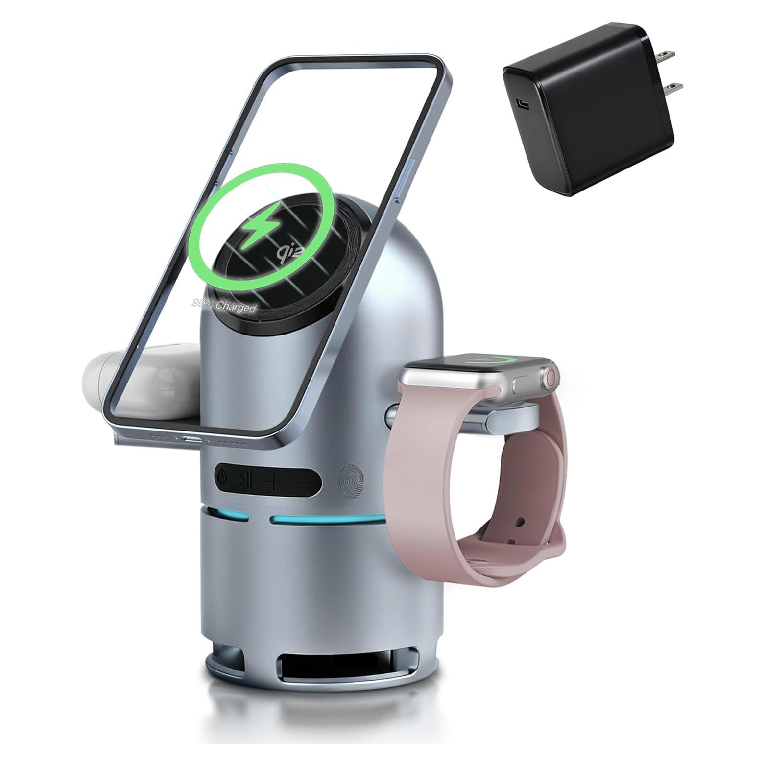 Estación de Carga Inalámbrica 3-en-1 Funtastech CS-S9B 30W