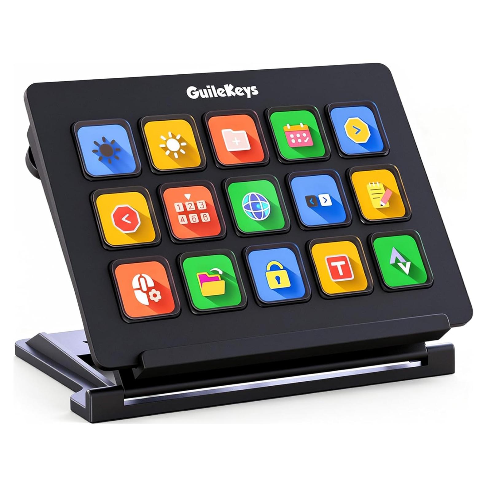 Deck de Transmisión GuileKeys con 15 Teclas Macro Personalizables