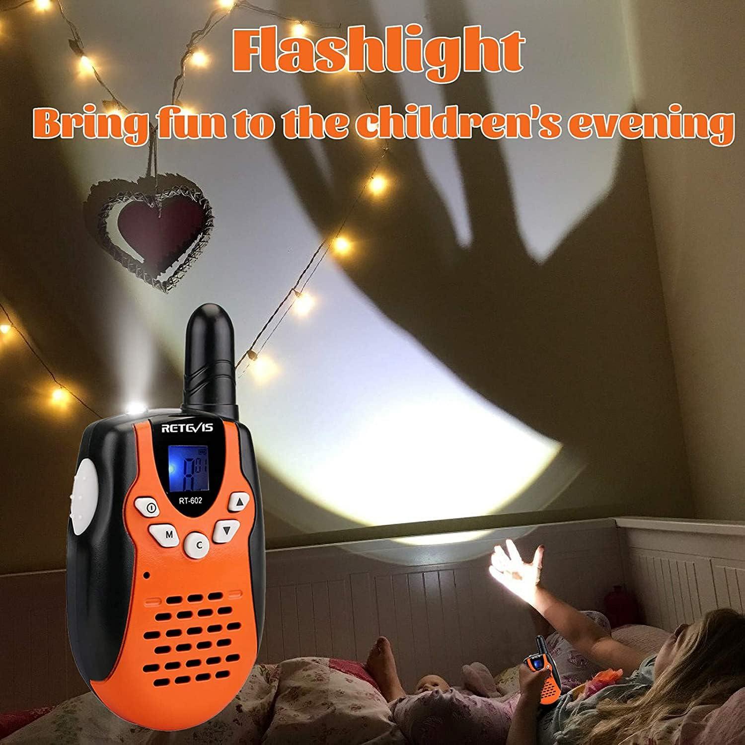 Walkie Talkies Retevis RT602 Recargables para Niños Naranja