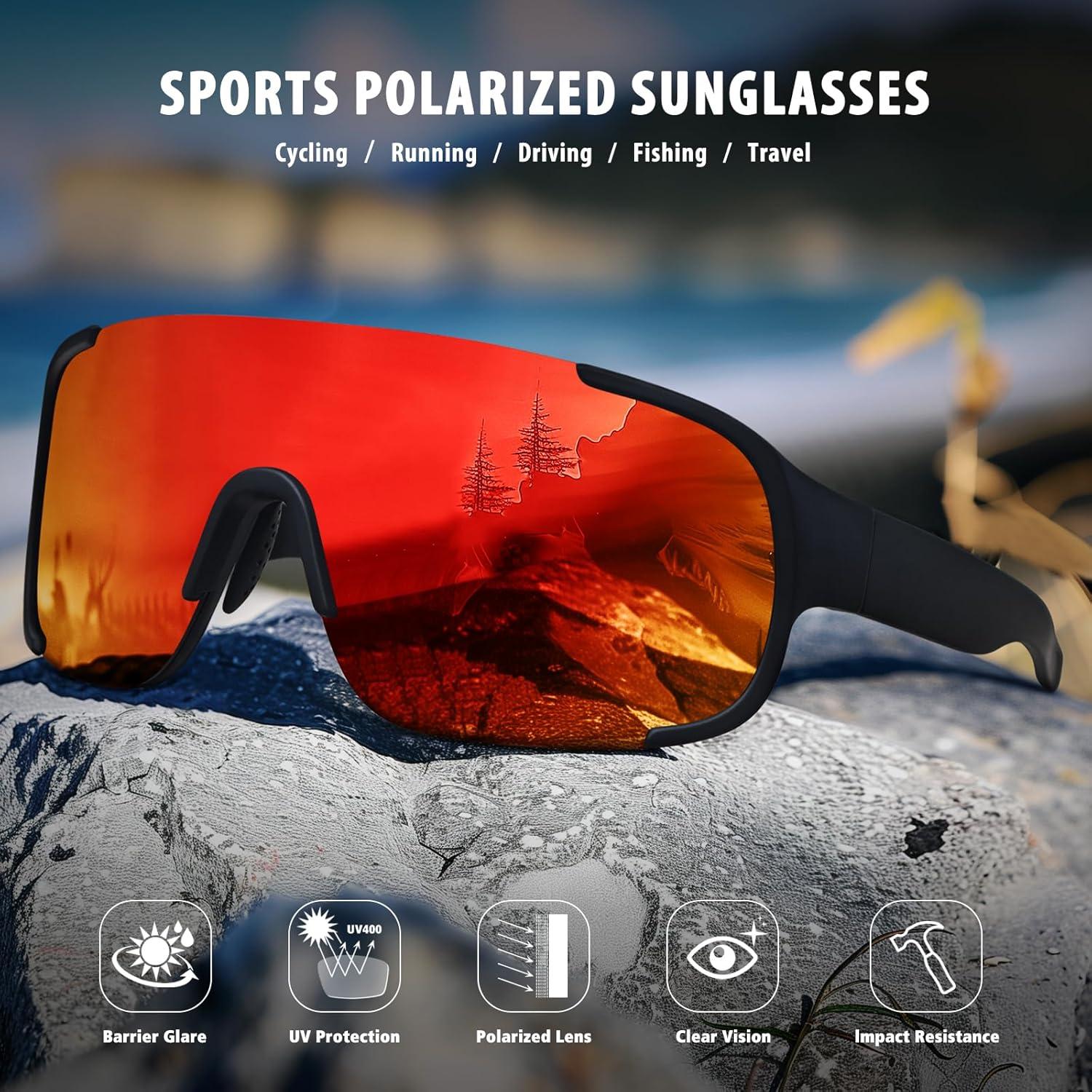 Gafas de sol deportivas Ofwin UV400 unisex para running y pesca