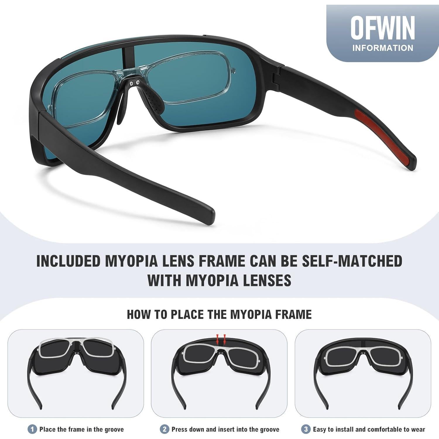 Gafas de sol deportivas Ofwin UV400 unisex para running y pesca