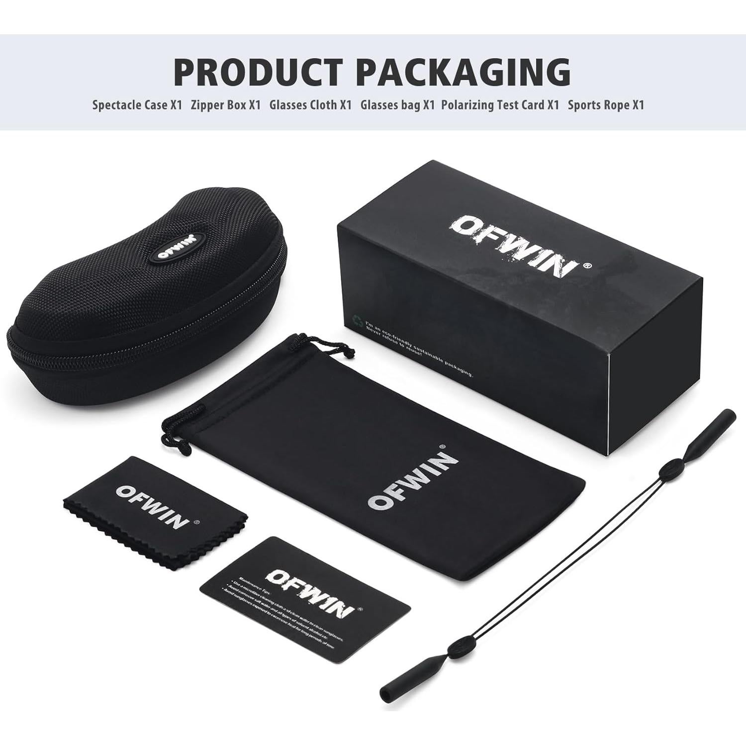 Gafas de sol deportivas Ofwin UV400 para running y pesca