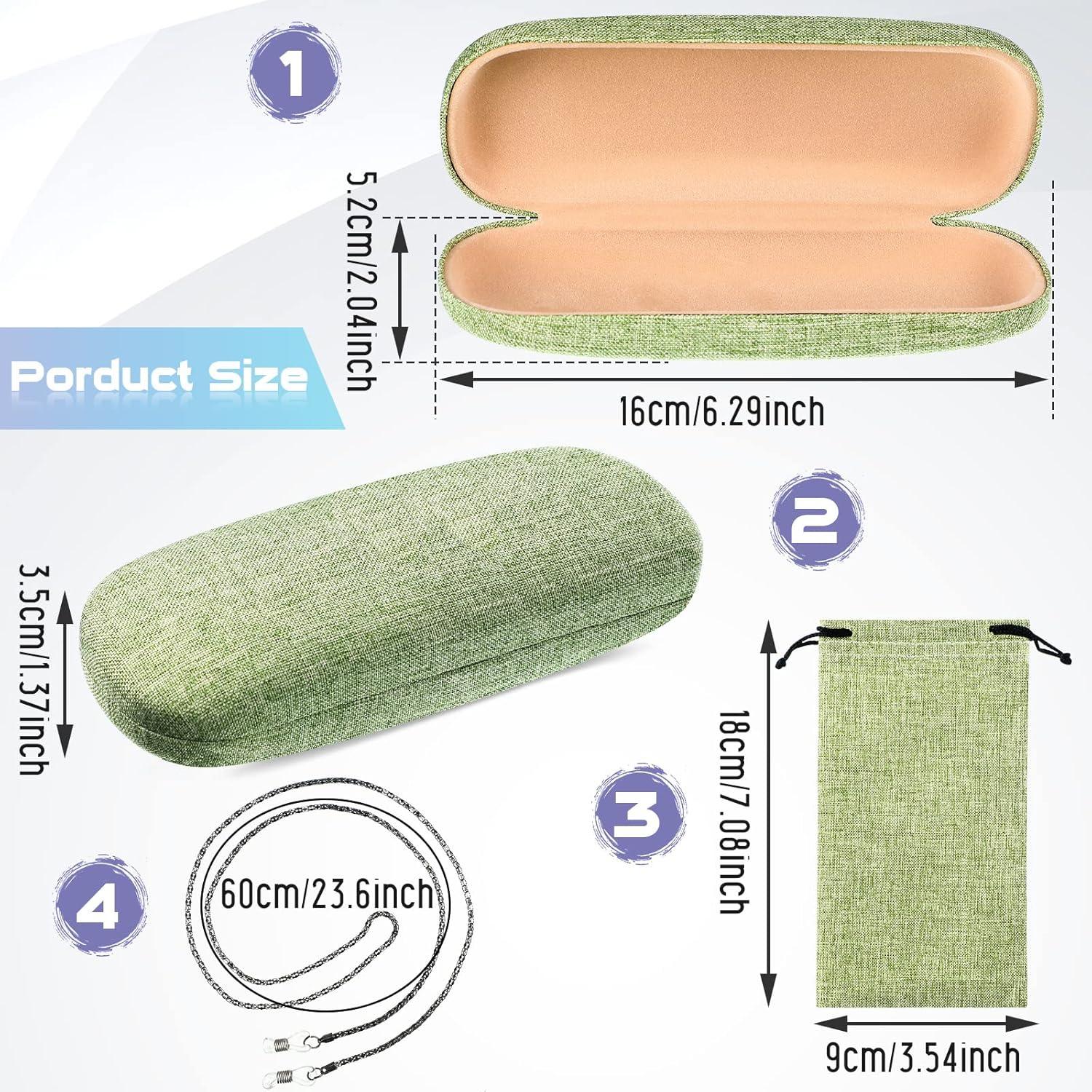 Frienda Funda Dura para Gafas 2 Set Verde y Gris