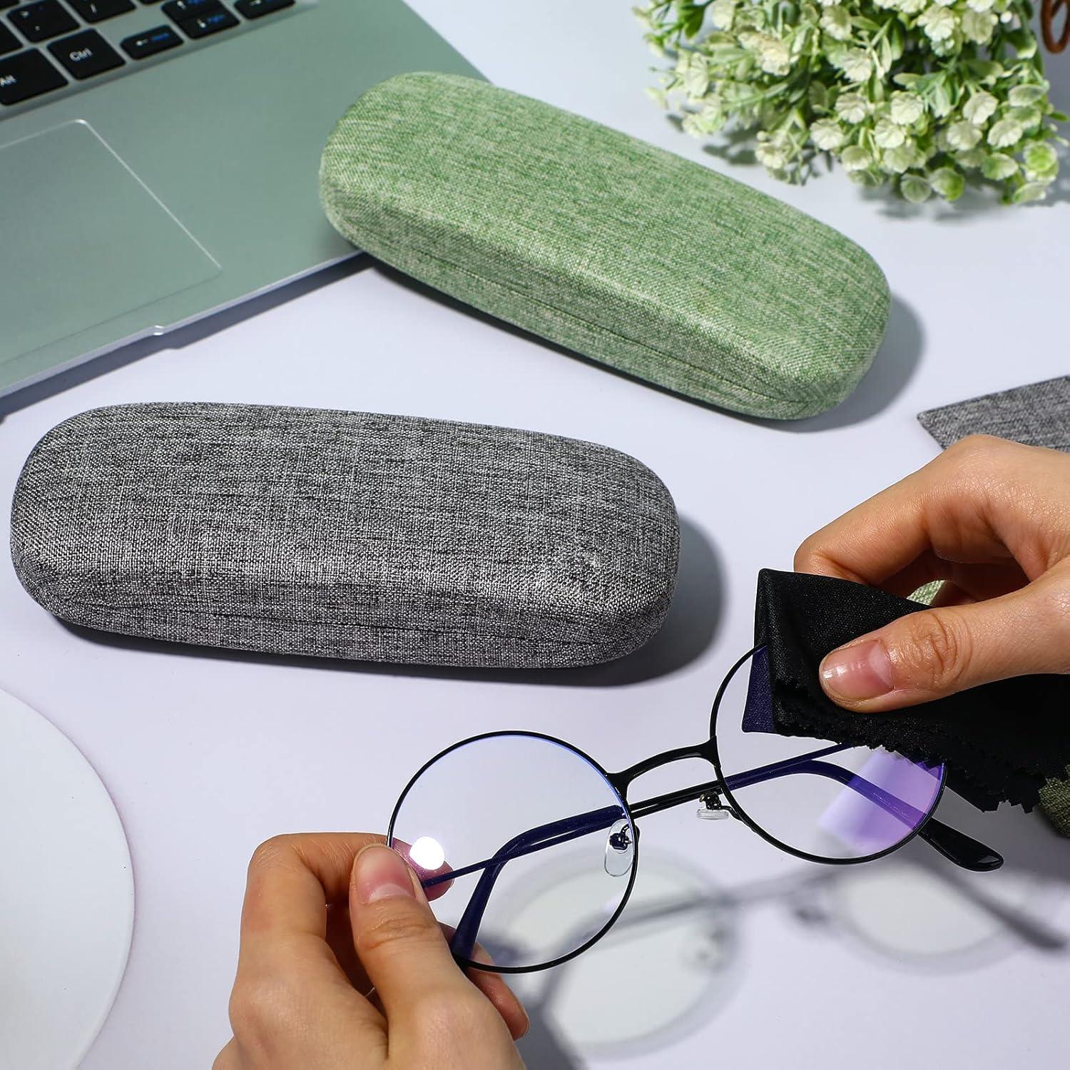 Frienda Funda Dura para Gafas 2 Set Verde y Gris