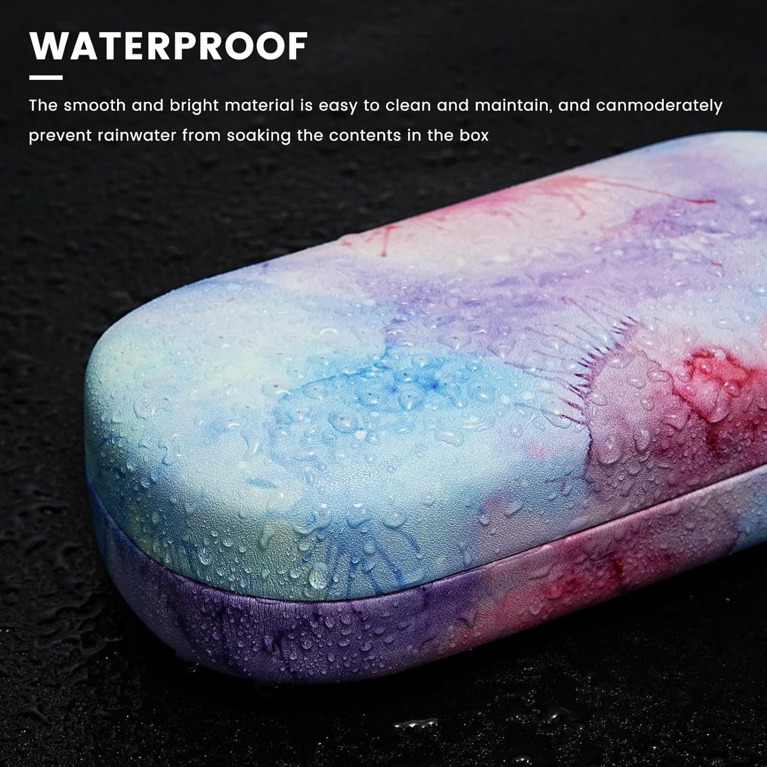 Funda Dura de Cuero Molshine para Gafas de Sol Rosa