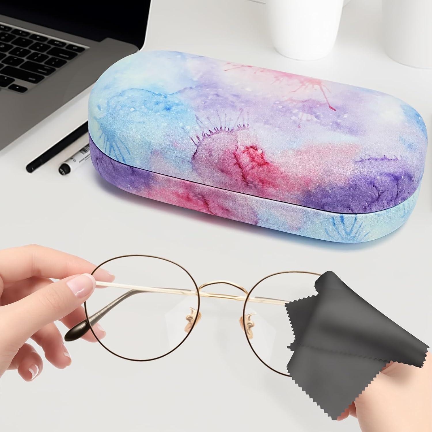 Funda Dura de Cuero Molshine para Gafas de Sol Rosa