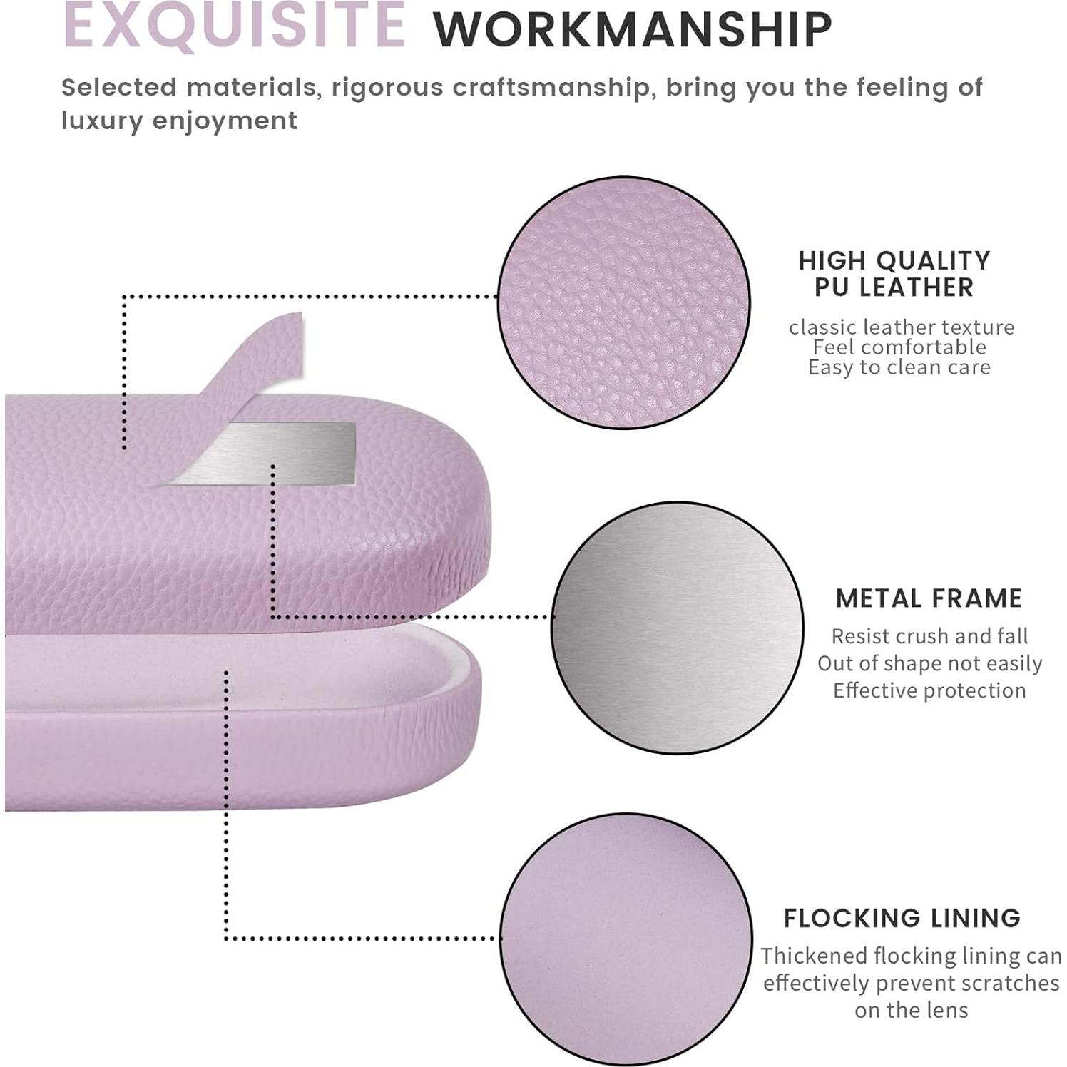 Funda Dura de Cuero Molshine para Gafas de Sol Grande