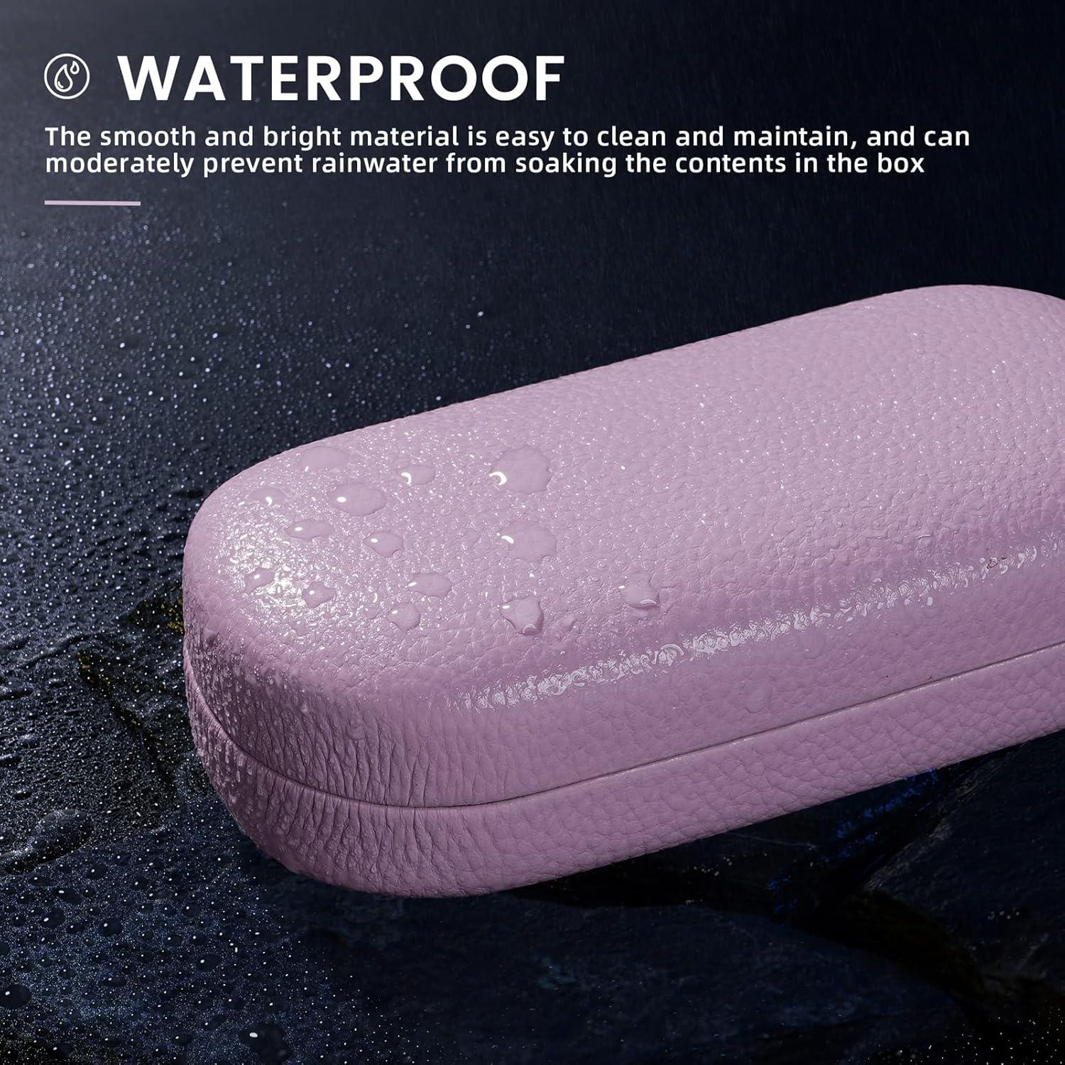 Funda Dura de Cuero Molshine para Gafas de Sol Grande