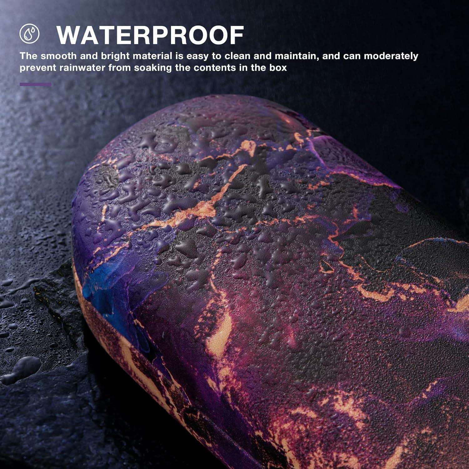 Molshine Funda Dura de Cuero para Gafas de Sol Grande