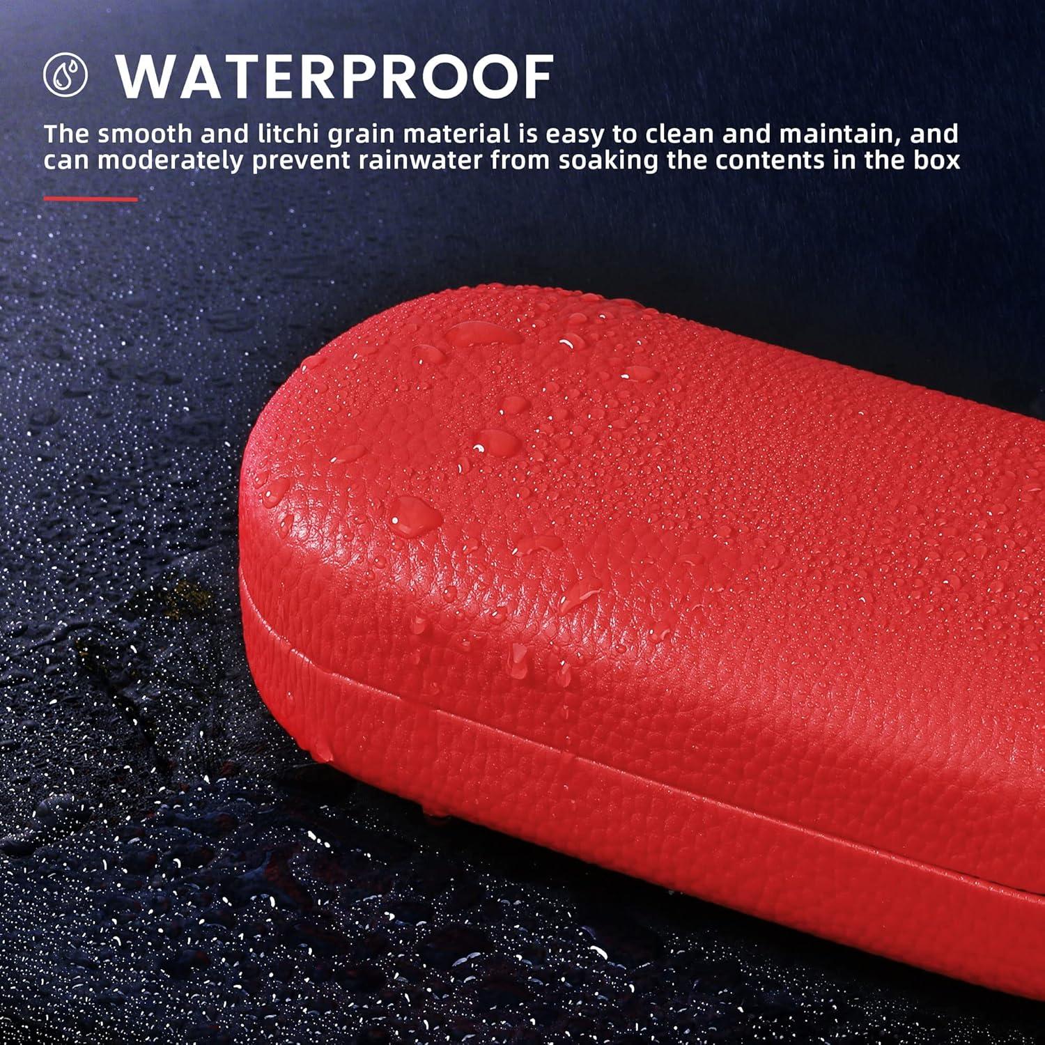 Molshine Funda Dura de Cuero para Gafas de Sol Grande