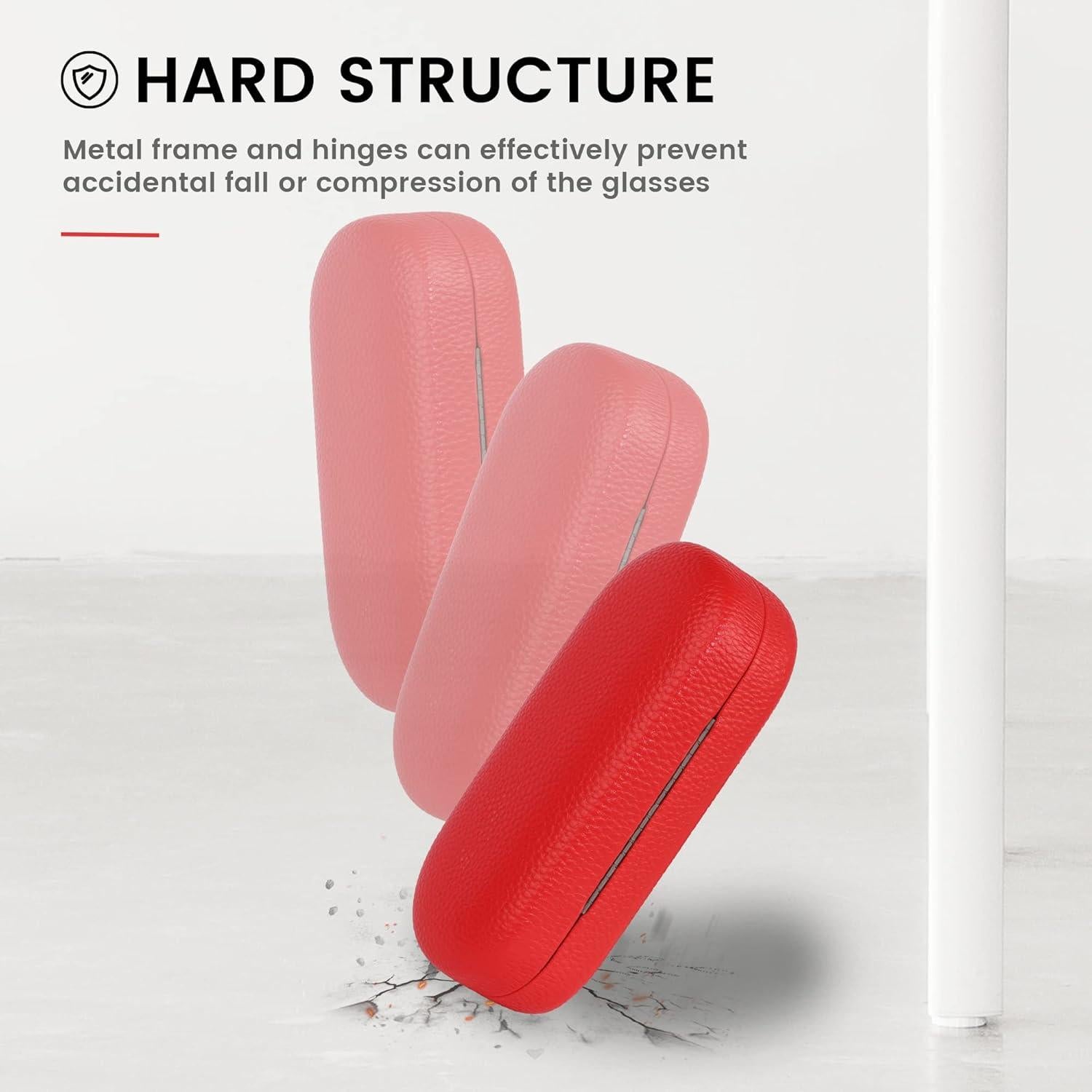 Molshine Funda Dura de Cuero para Gafas de Sol Grande