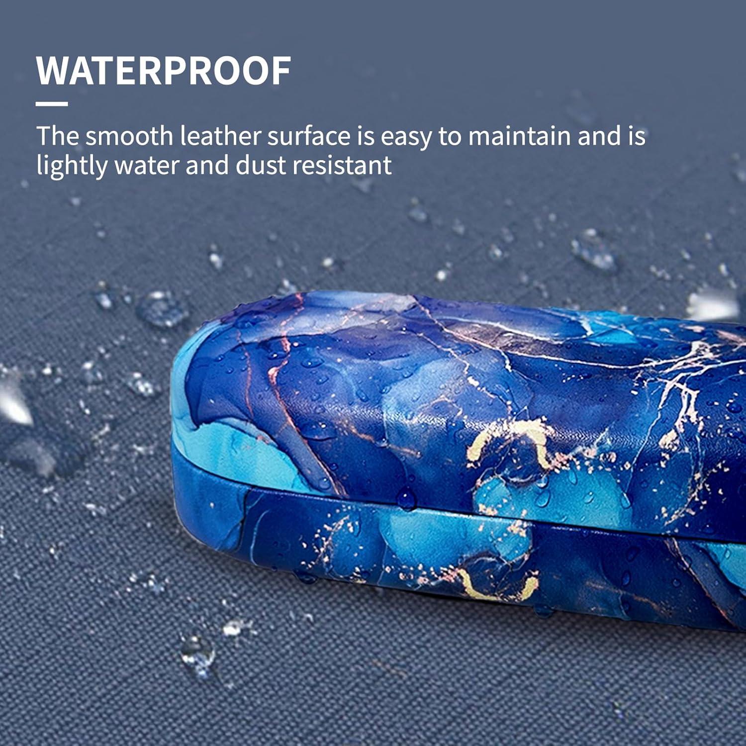 Funda Dura de Cuero Molshine para Gafas de Sol Grande