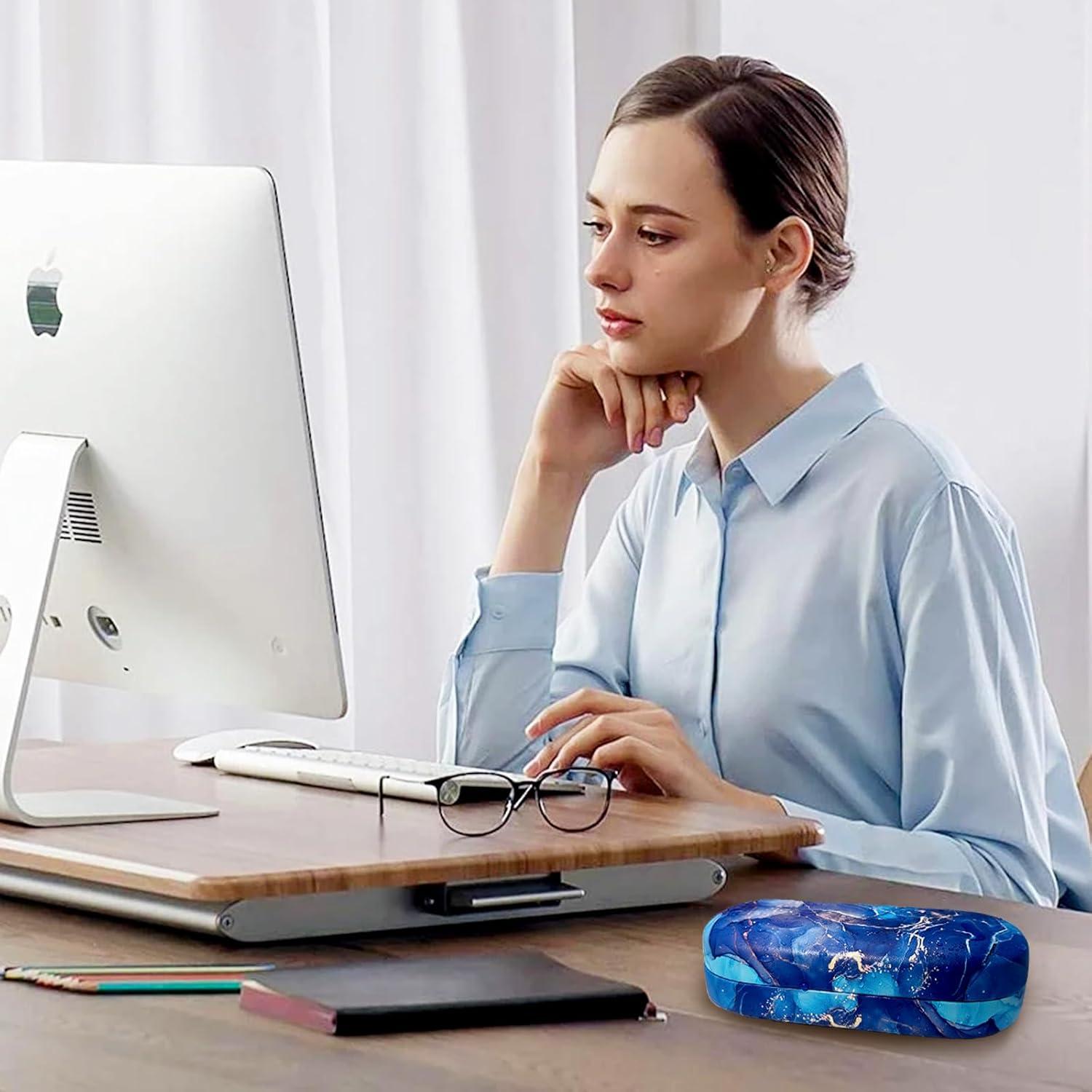 Funda Dura de Cuero Molshine para Gafas de Sol Grande