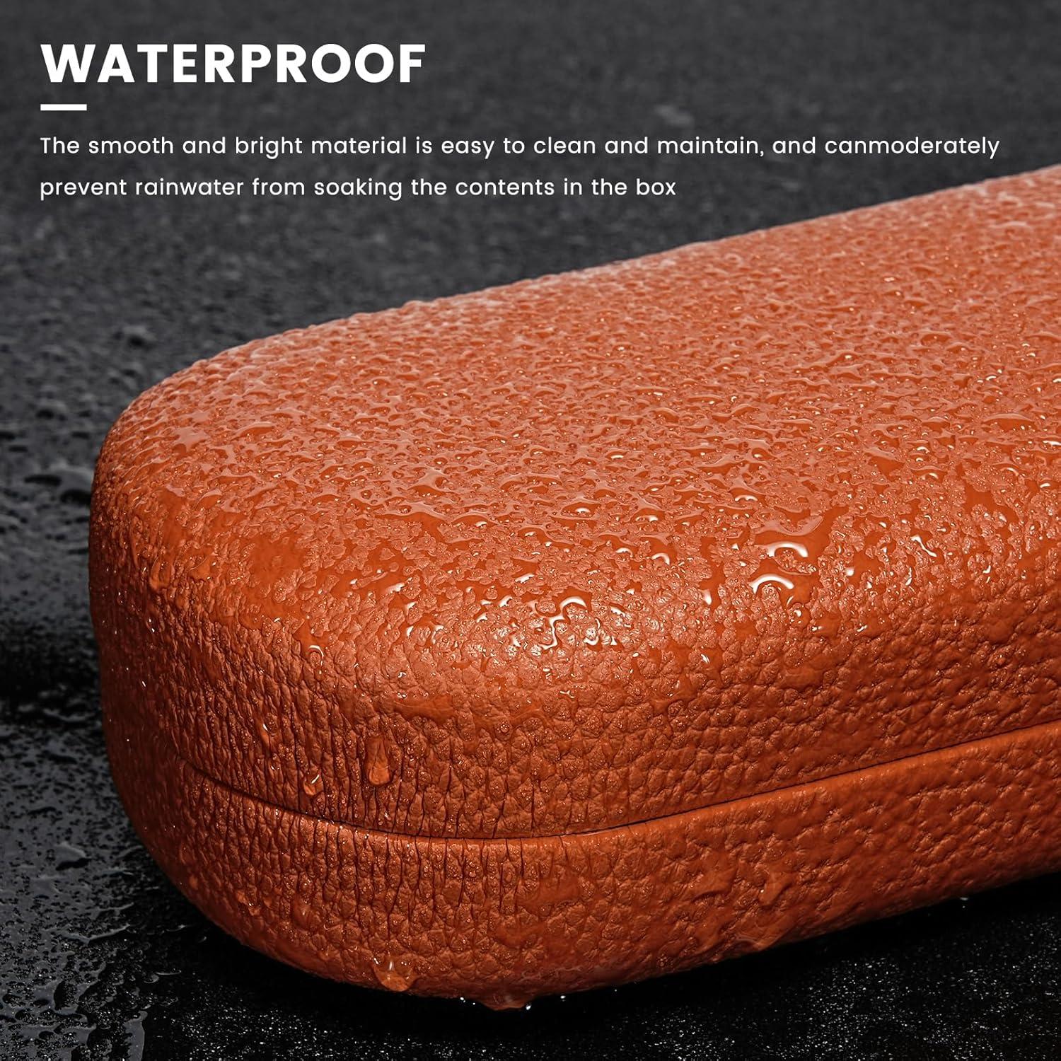 Funda Dura de Cuero Molshine para Gafas de Sol Grande