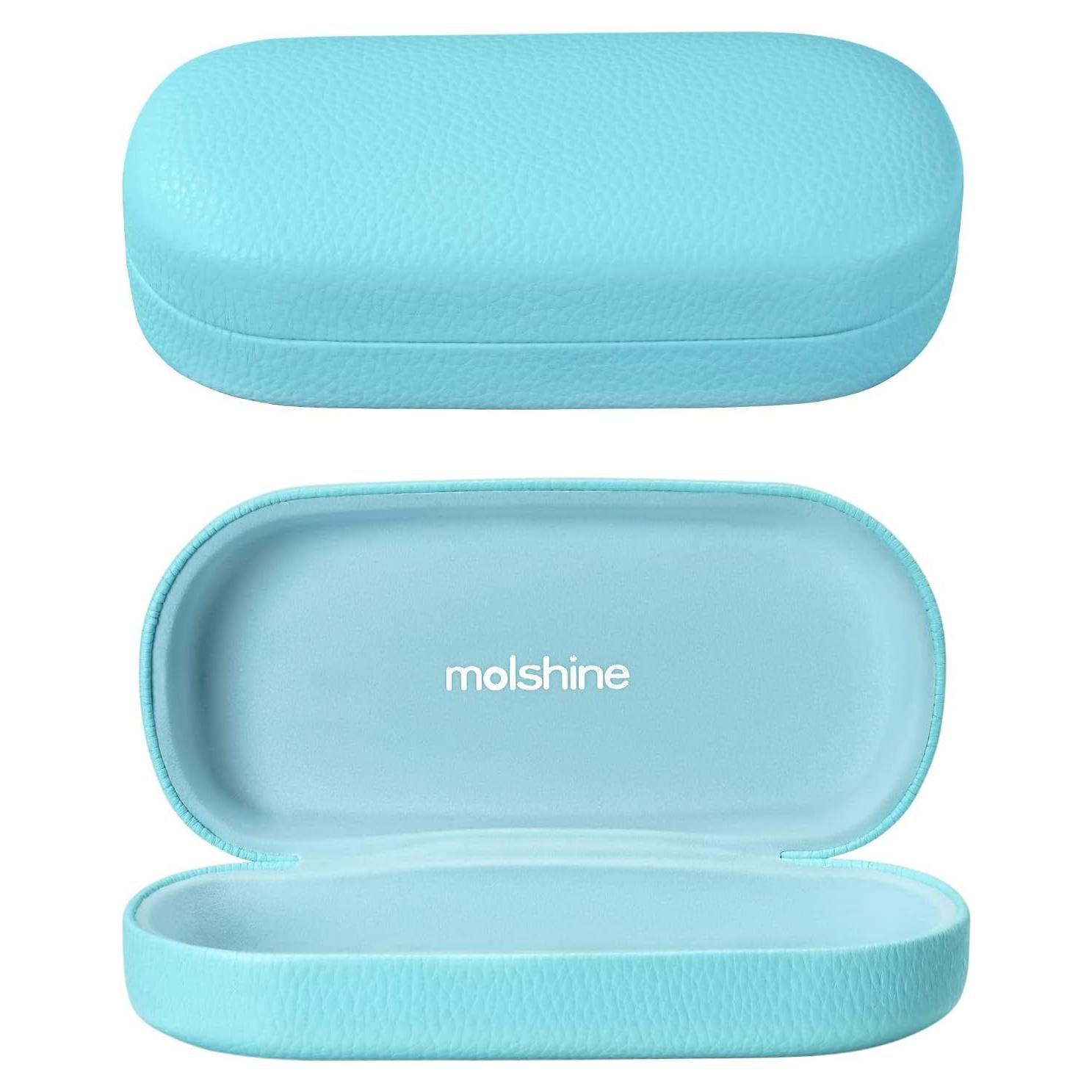 Funda Dura Molshine para Gafas de Sol Azul 15.6x7x4.1cm