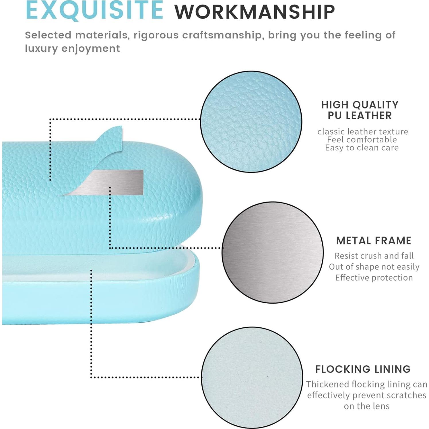 Funda Dura Molshine para Gafas de Sol Azul 15.6x7x4.1cm