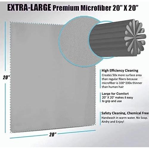 Toalla de limpieza microfibra extragrande JOS 50x50cm gris