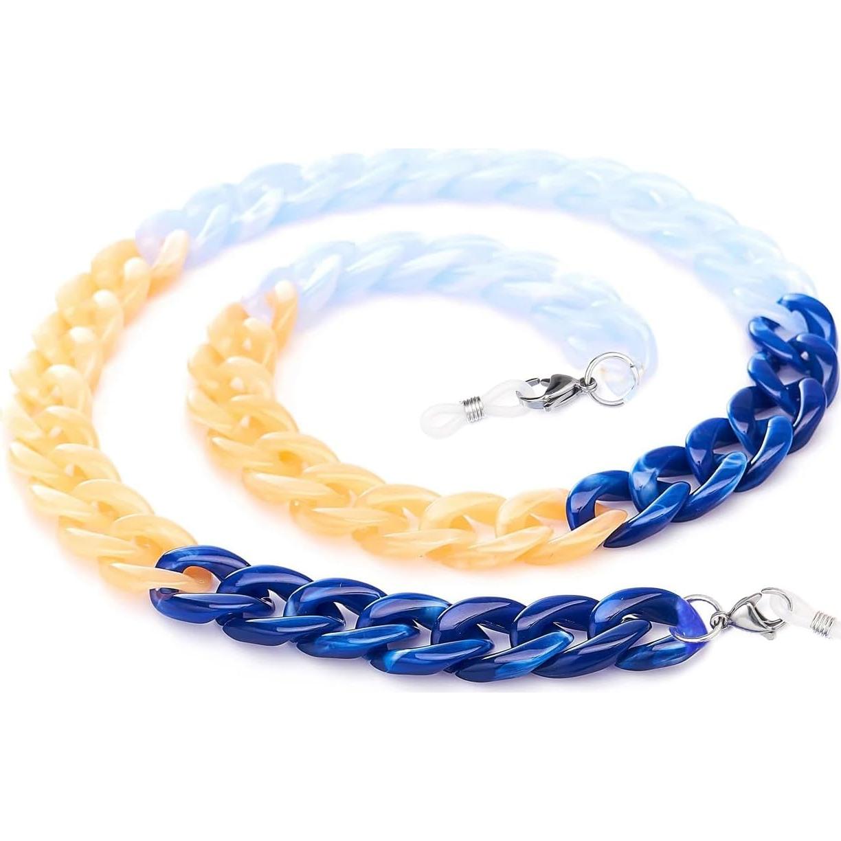 Cadena de Gafas Acrílica Cosace 71 cm Antideslizante Bicolor