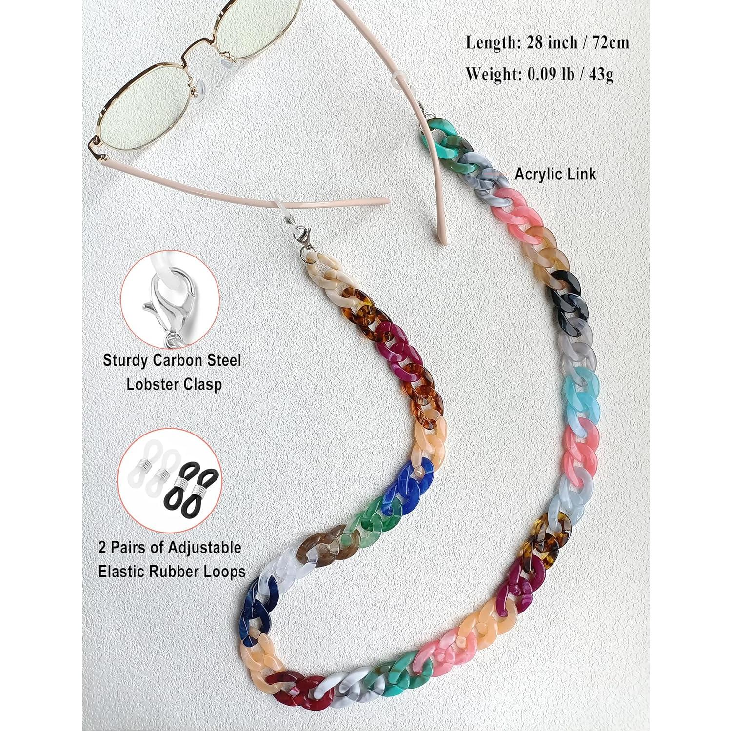 Cadena de Gafas Acrílica para Mujeres 71 cm Soporte Cuello