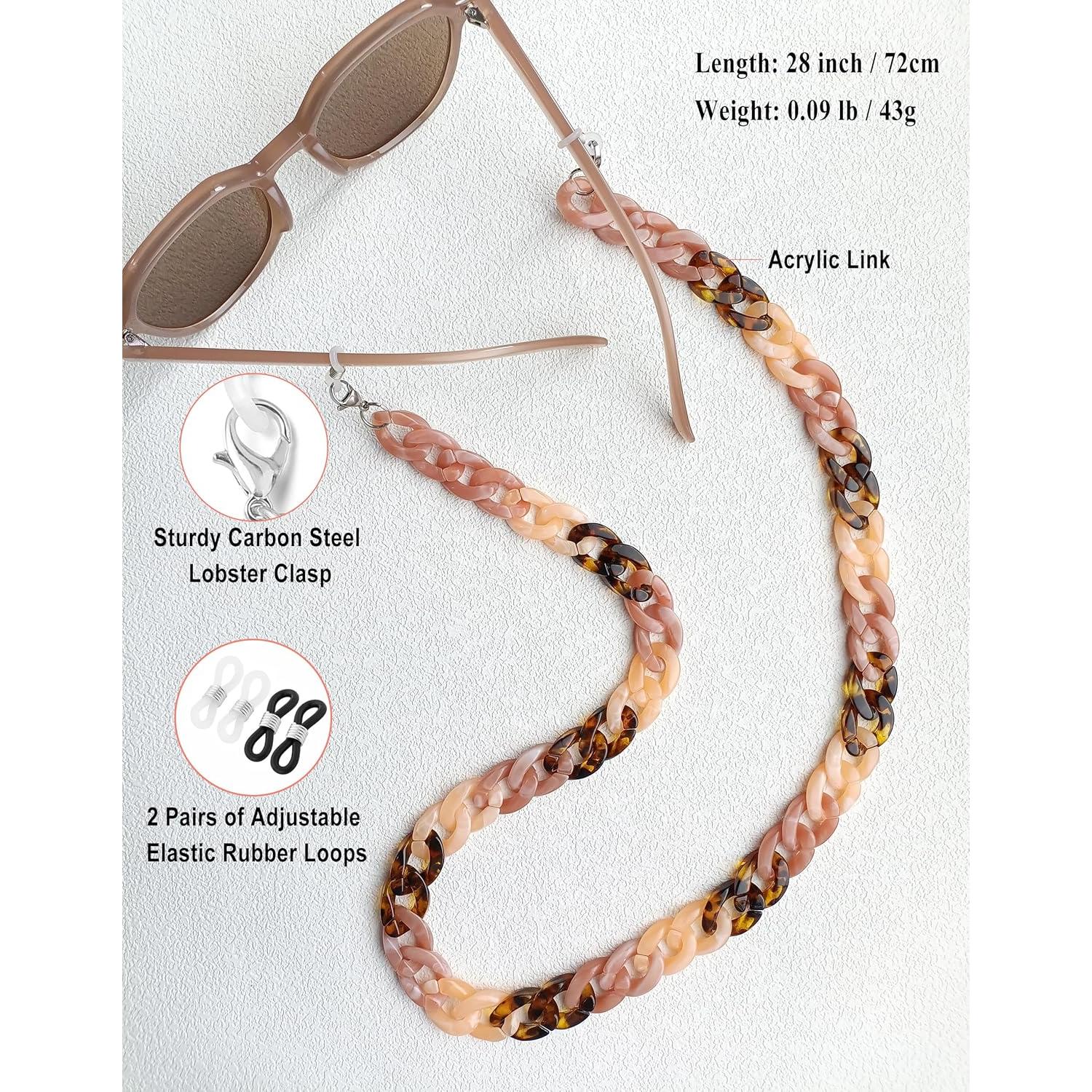 Cadena de Gafas Acrílica para Mujeres 71 cm Soporte Alrededor del Cuello