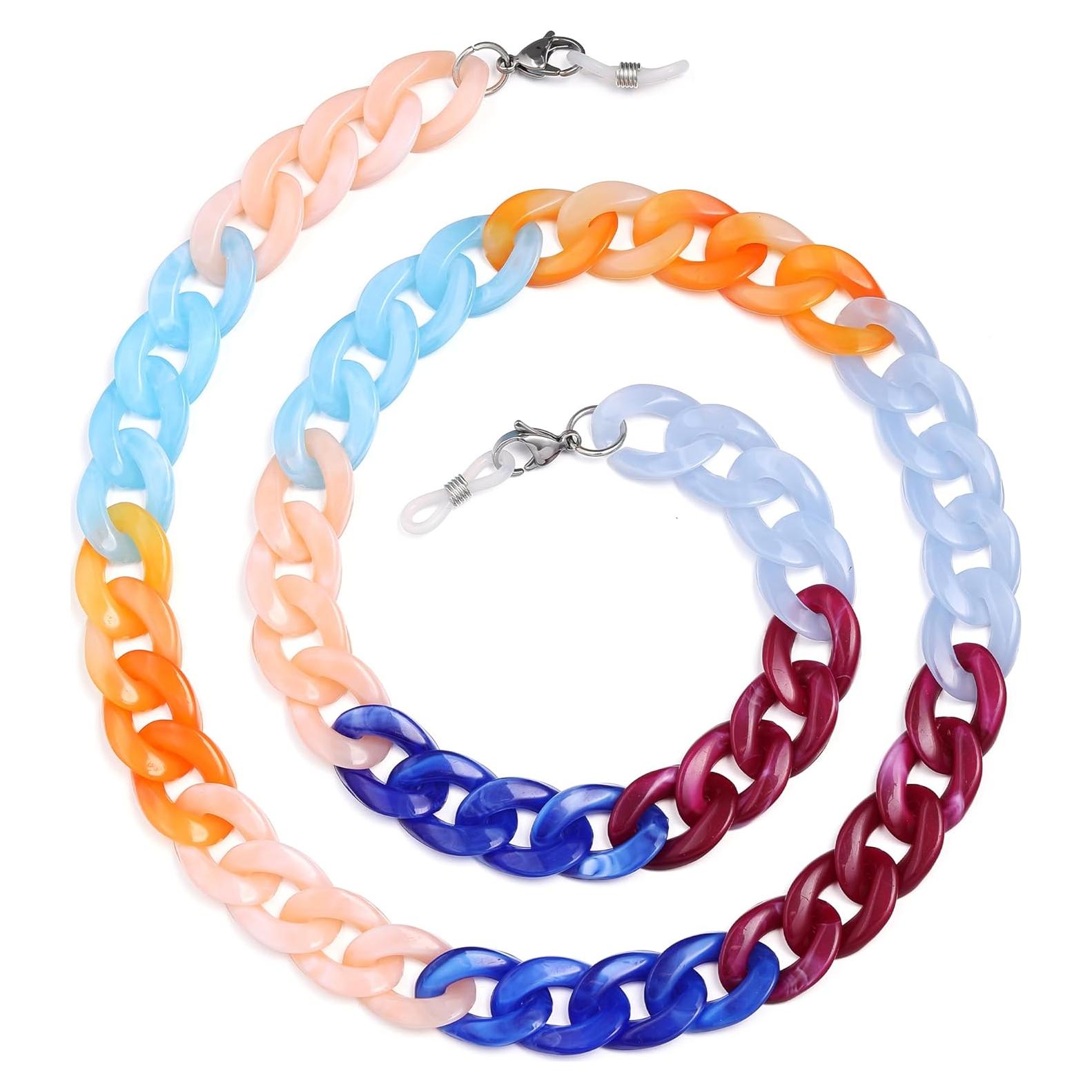 Cadena de Gafas Acrílica Multicolor para Mujeres 71 cm