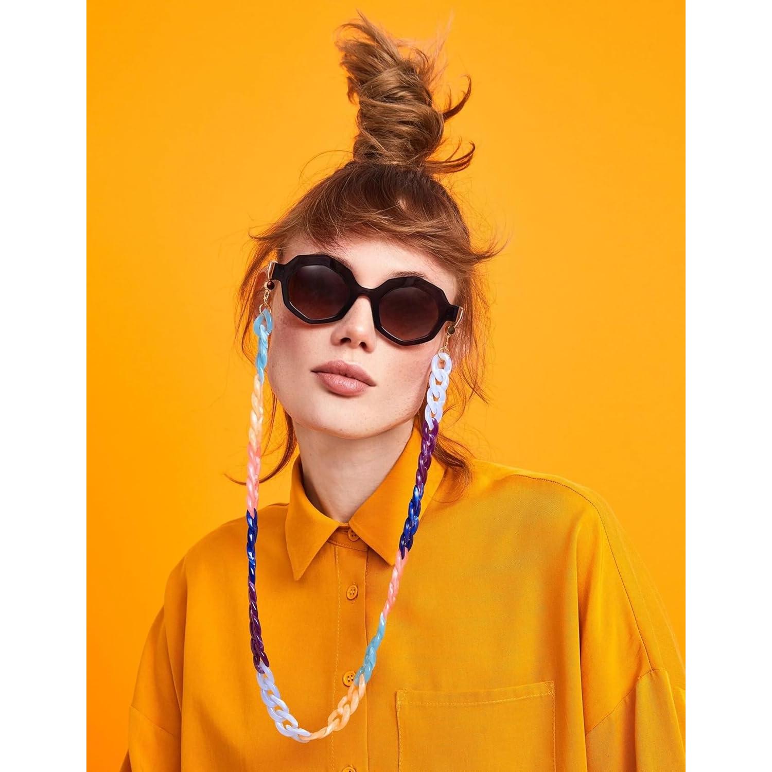 Cadena de Gafas Acrílica Multicolor para Mujeres 71 cm