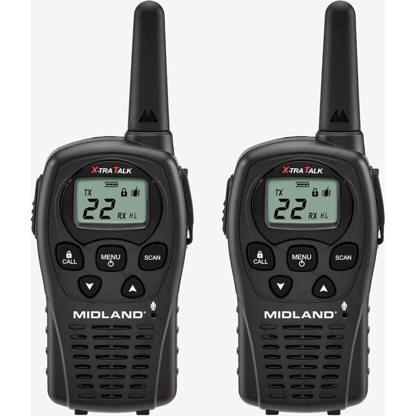 Walkie Talkies Midland LXT500VP3 22 Canales 0.45 kg Negro
