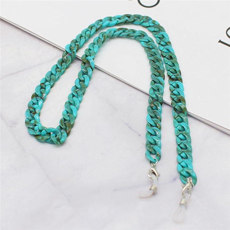 Cadena de Gafas Acrílica Turquesa para Mujeres 71 cm