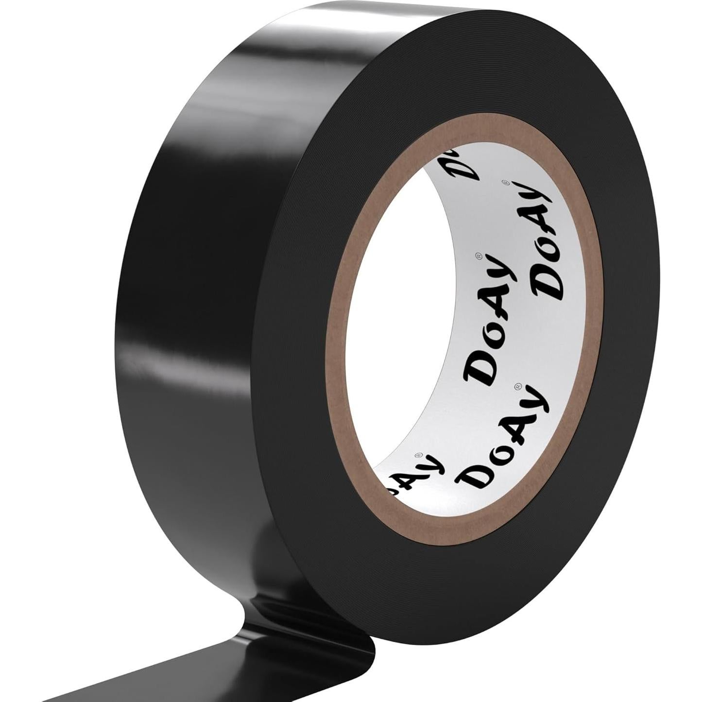 Cinta Eléctrica Negra DOAY - 6 Rollos de 1.9 cm x 54.86 m