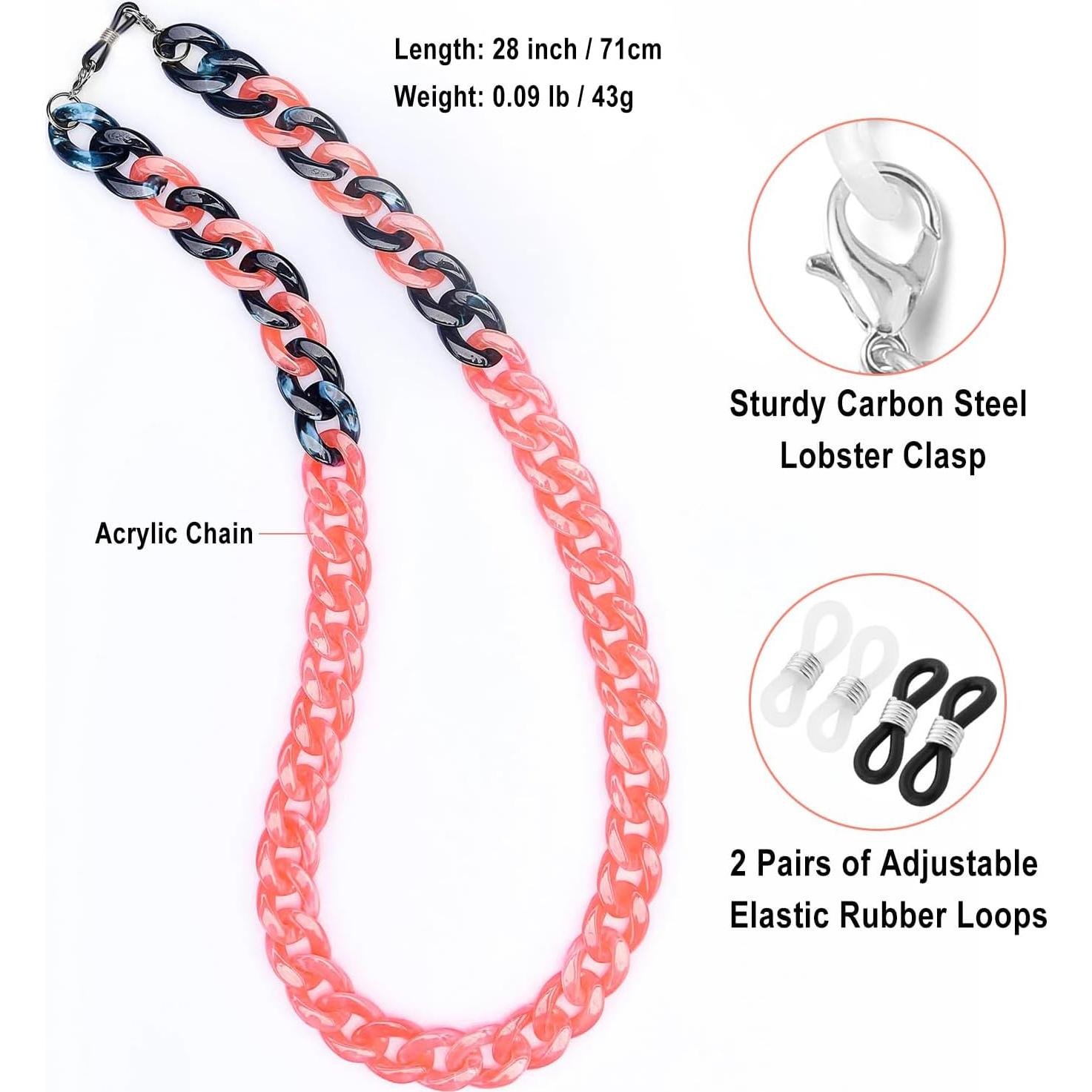 Cadena de Gafas Acrílicas Cosace 71 cm Antideslizante