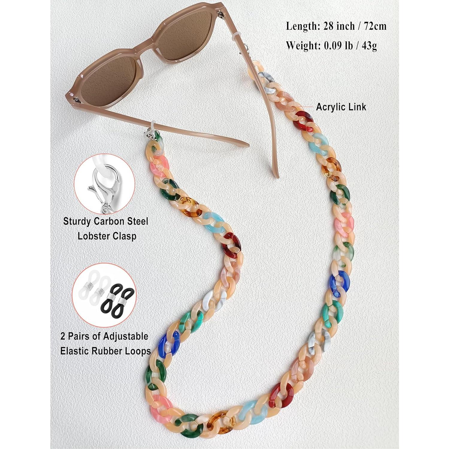 Cadena de Gafas Acrílica para Mujeres 71 cm Soporte Cuello