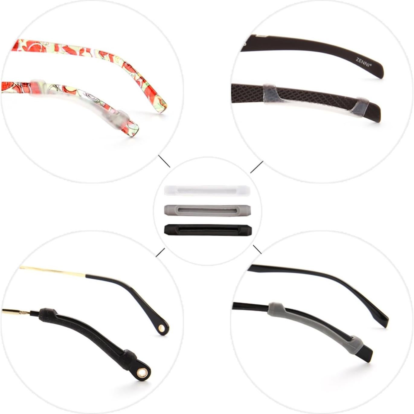 YR Funda de Silicona para Gafas - 5 Pares Antideslizantes