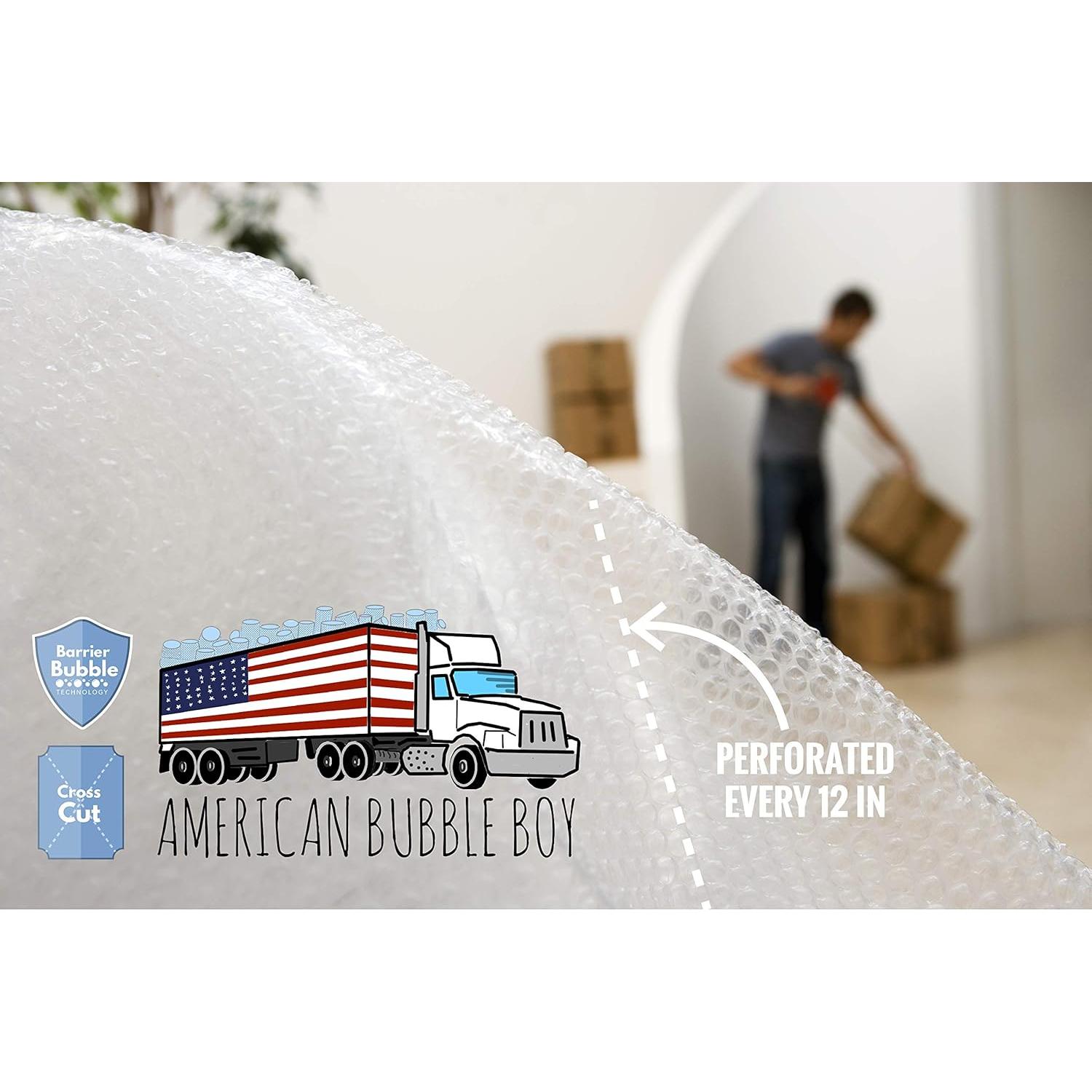 4 Rollos de Burbuja Plástica 213.36 m American Bubble Boy
