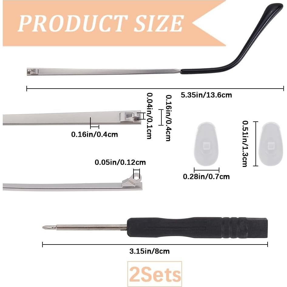 Set de Piernas de Gafas GORGECRAFT Platino 2 Piezas