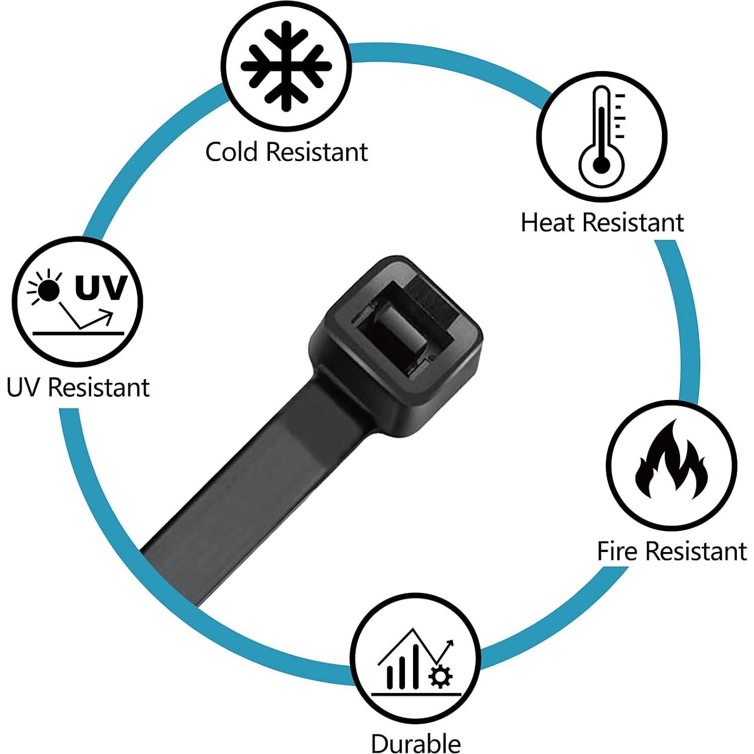 Bridas de Plástico ANOSON 400 Piezas 10-30 cm Resistentes UV