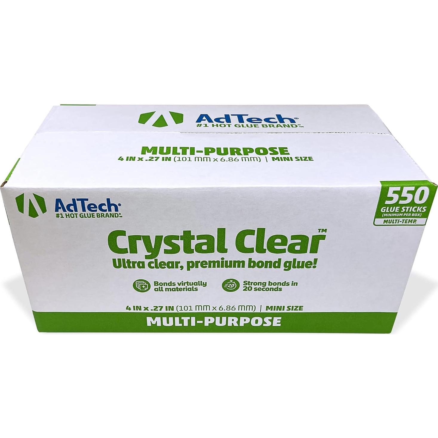 Palitos de Pegamento Mini AdTech 10.16 cm, 550 Unidades Multi-Temperatura