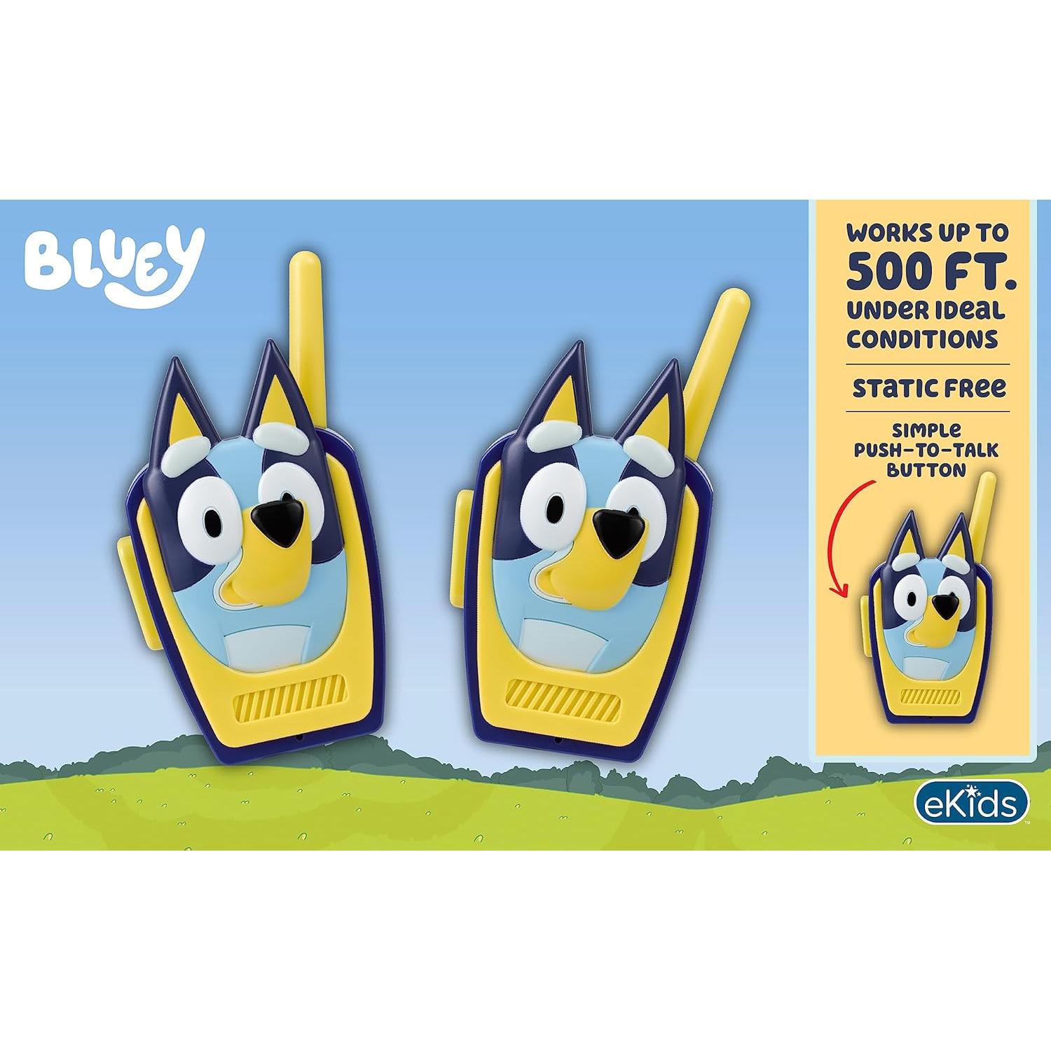 Walkie Talkies Bluey para Niños 500 pies Alcance Divertido