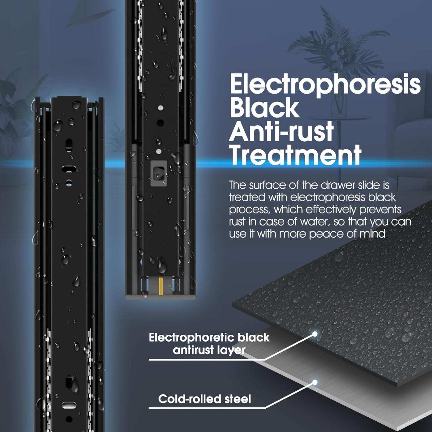 Rieles de Cajón Cierre Suave SHUHANG 30.48 cm 45 kg