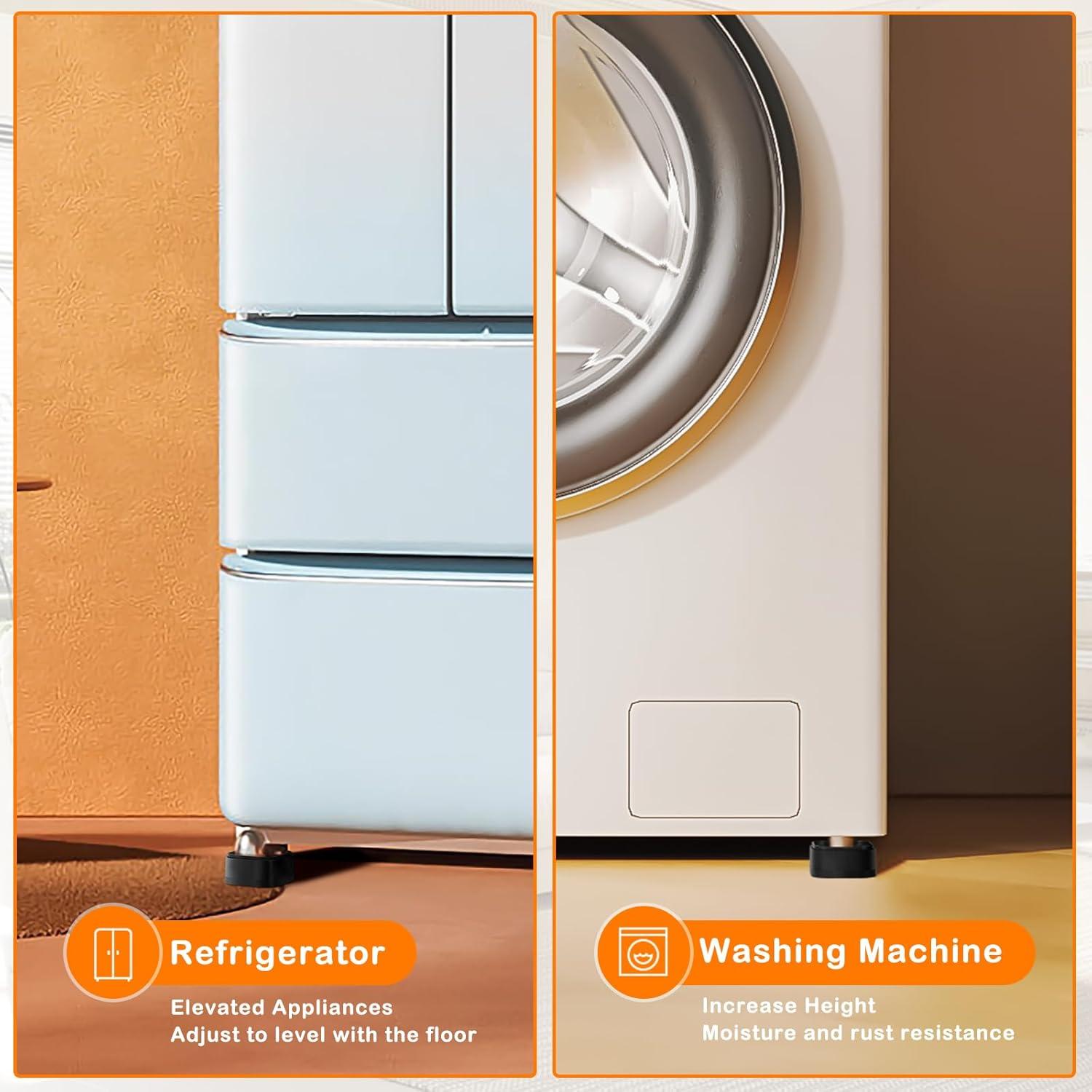 Elevadores de Muebles Ajustables Shouwuhho 8 Piezas Negro