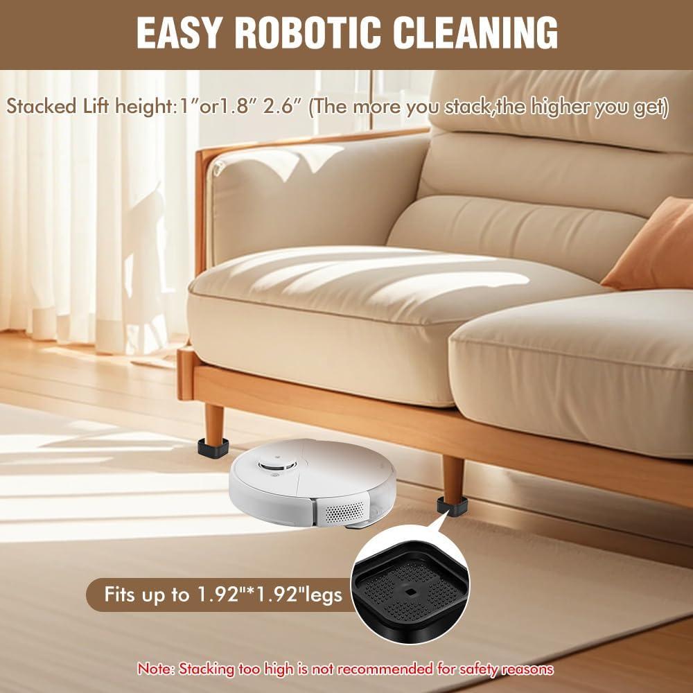 Elevadores de Muebles Ajustables Hnndlra - Paquete de 8 Piezas