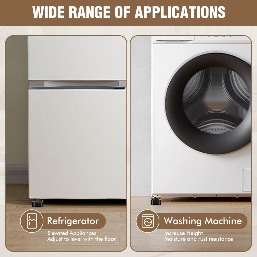 Elevadores de Muebles Ajustables Hnndlra - Paquete de 8 Piezas