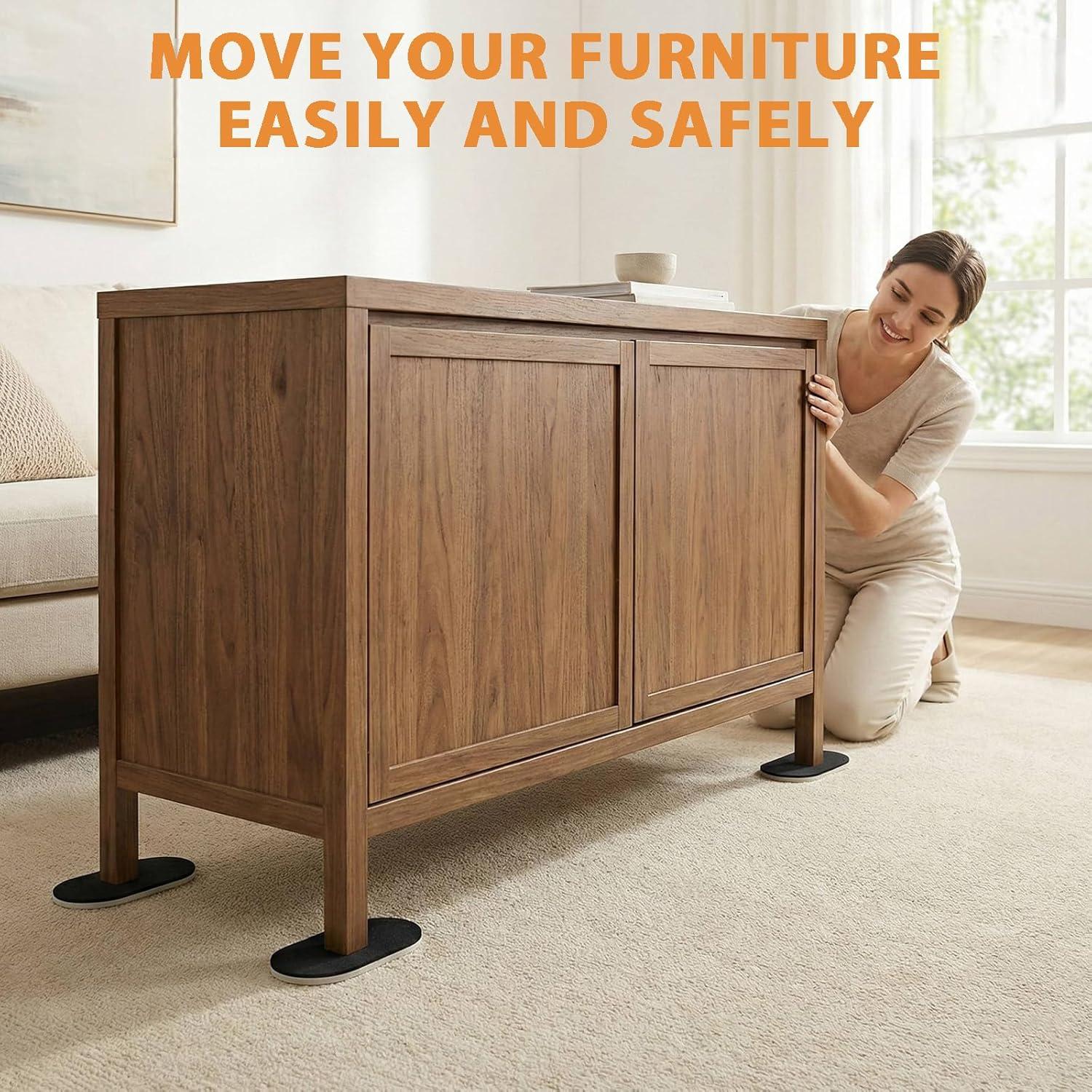 Kit de 8 Deslizadores de Muebles Vanteen - Fieltro y Plástico