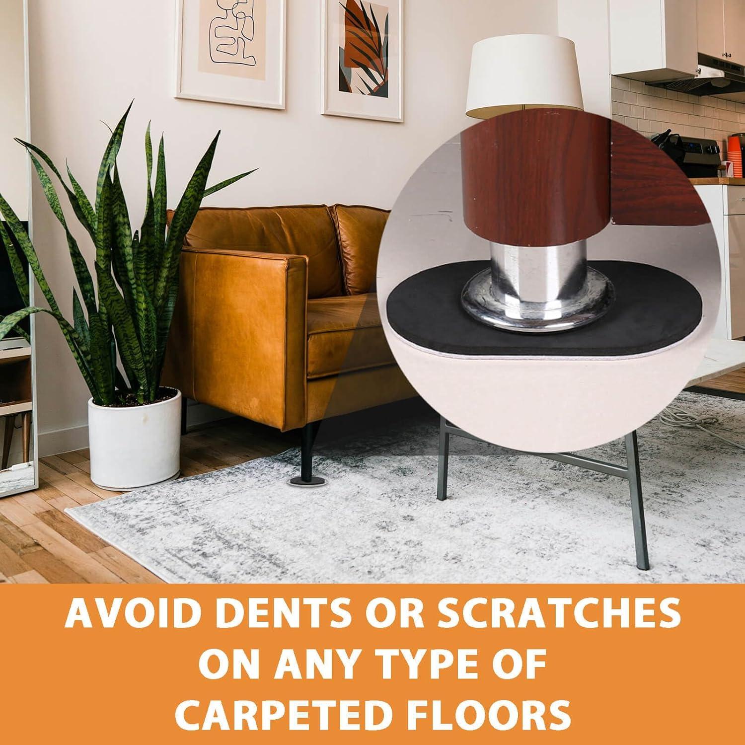 Kit de 8 Deslizadores de Muebles Vanteen - Fieltro y Plástico