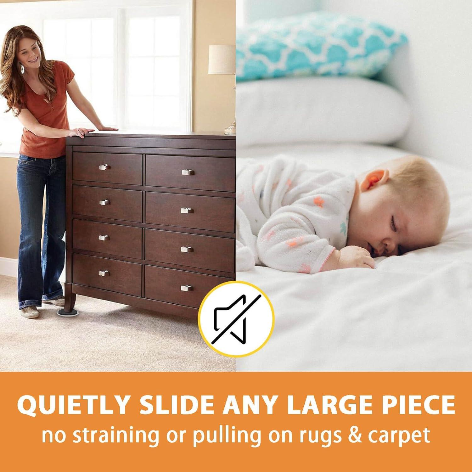 Kit de 8 Deslizadores de Muebles Vanteen - Fieltro y Plástico