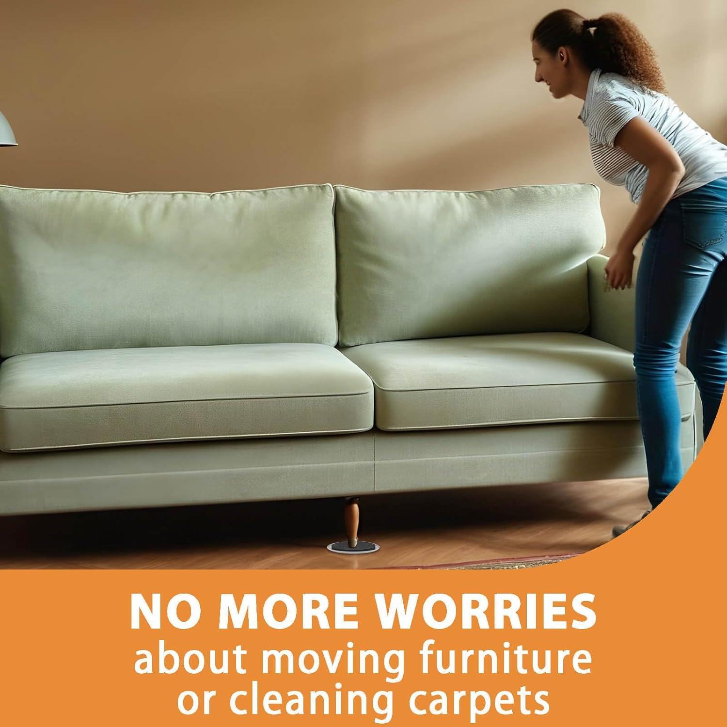 Kit de 8 Deslizadores de Muebles Vanteen - Fieltro y Plástico