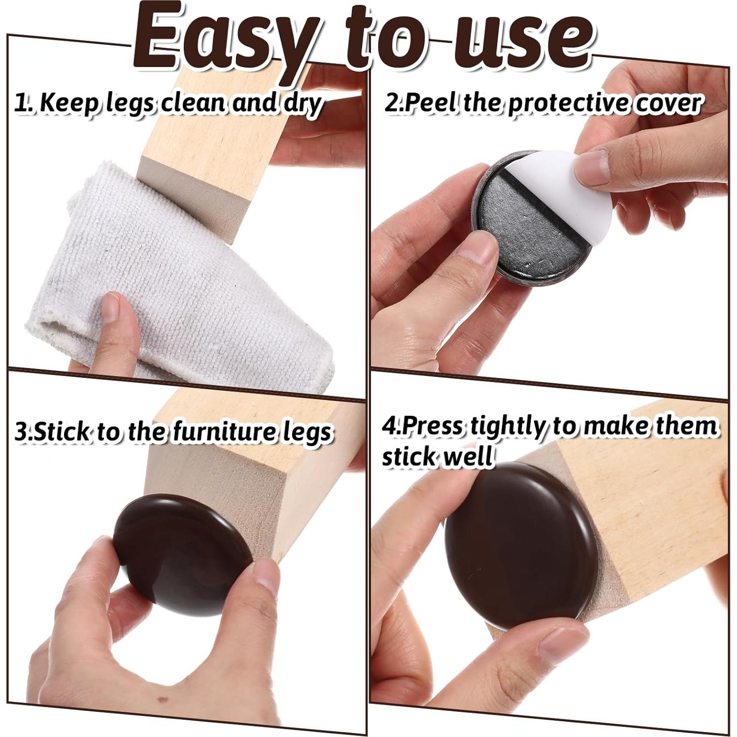 Deslizadores de Muebles Autoadhesivos Bruislard 12 Piezas 5cm