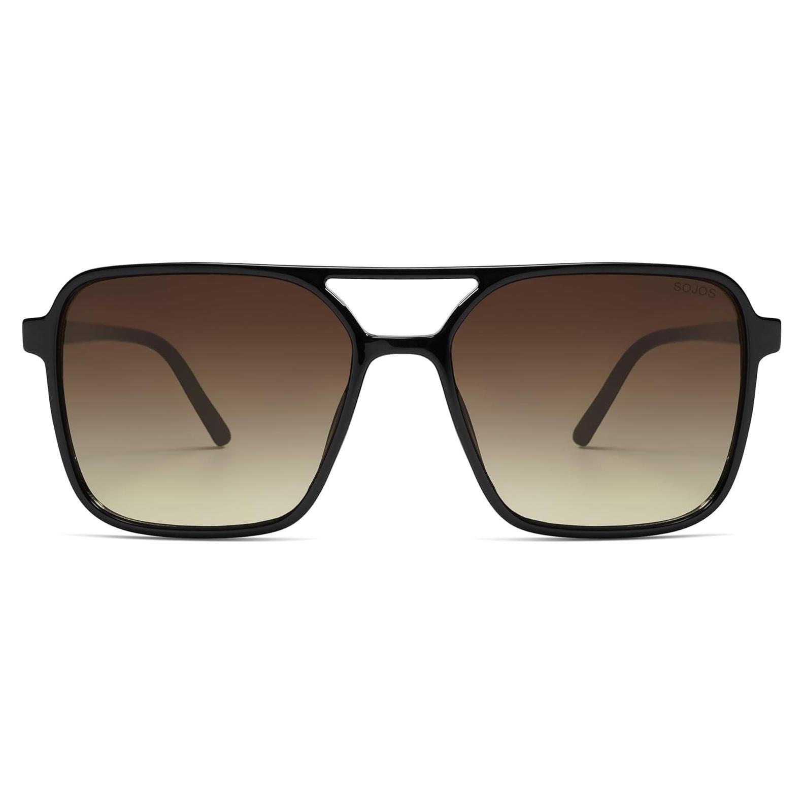 Gafas de Sol Aviador SojoS SJ2327 UV400 Unisex Negro/Marrón